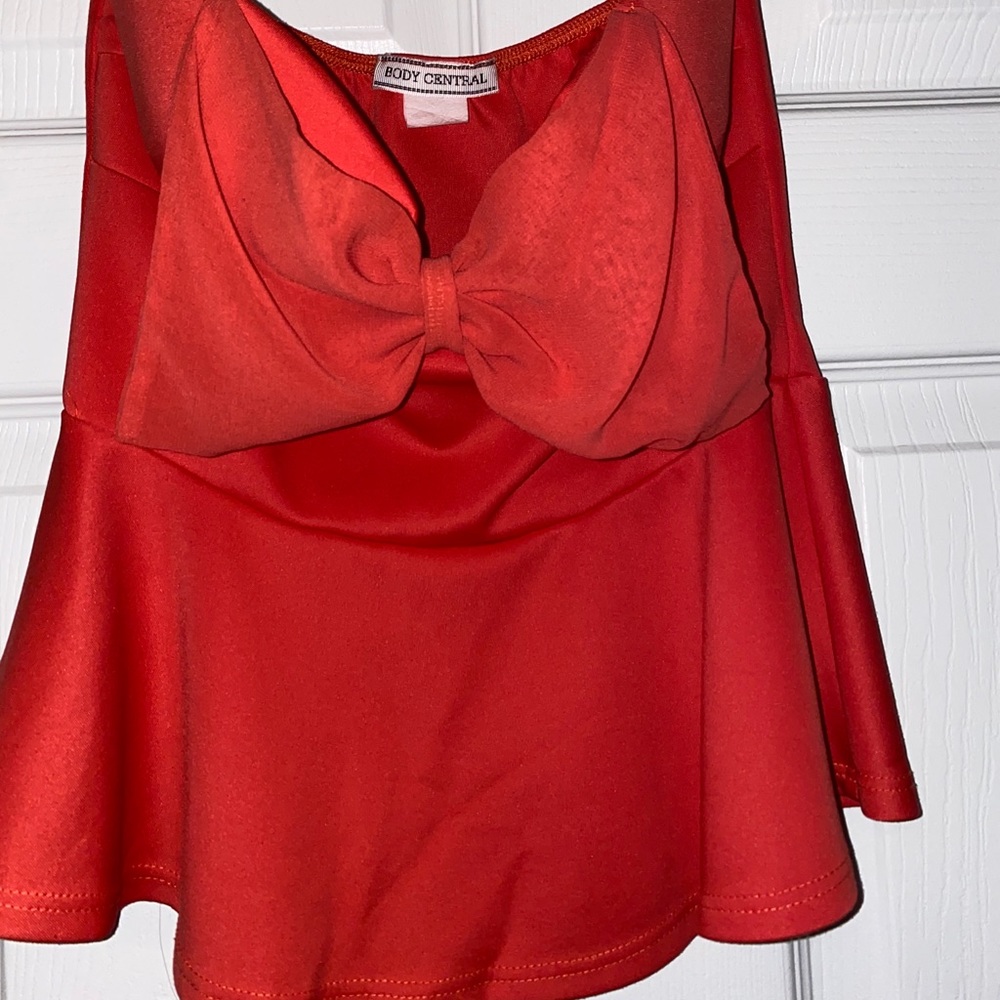 Body Central peplum bow top